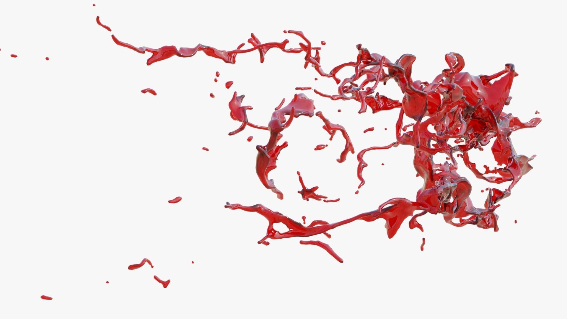 Animated Blood Splash 12 3D model_5