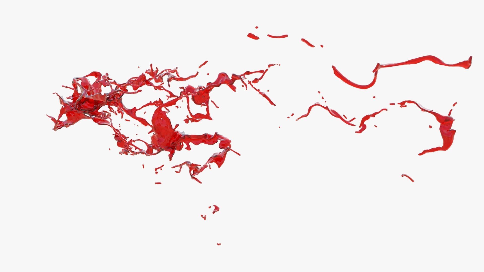 Animated Blood Splash 12 3D model_3