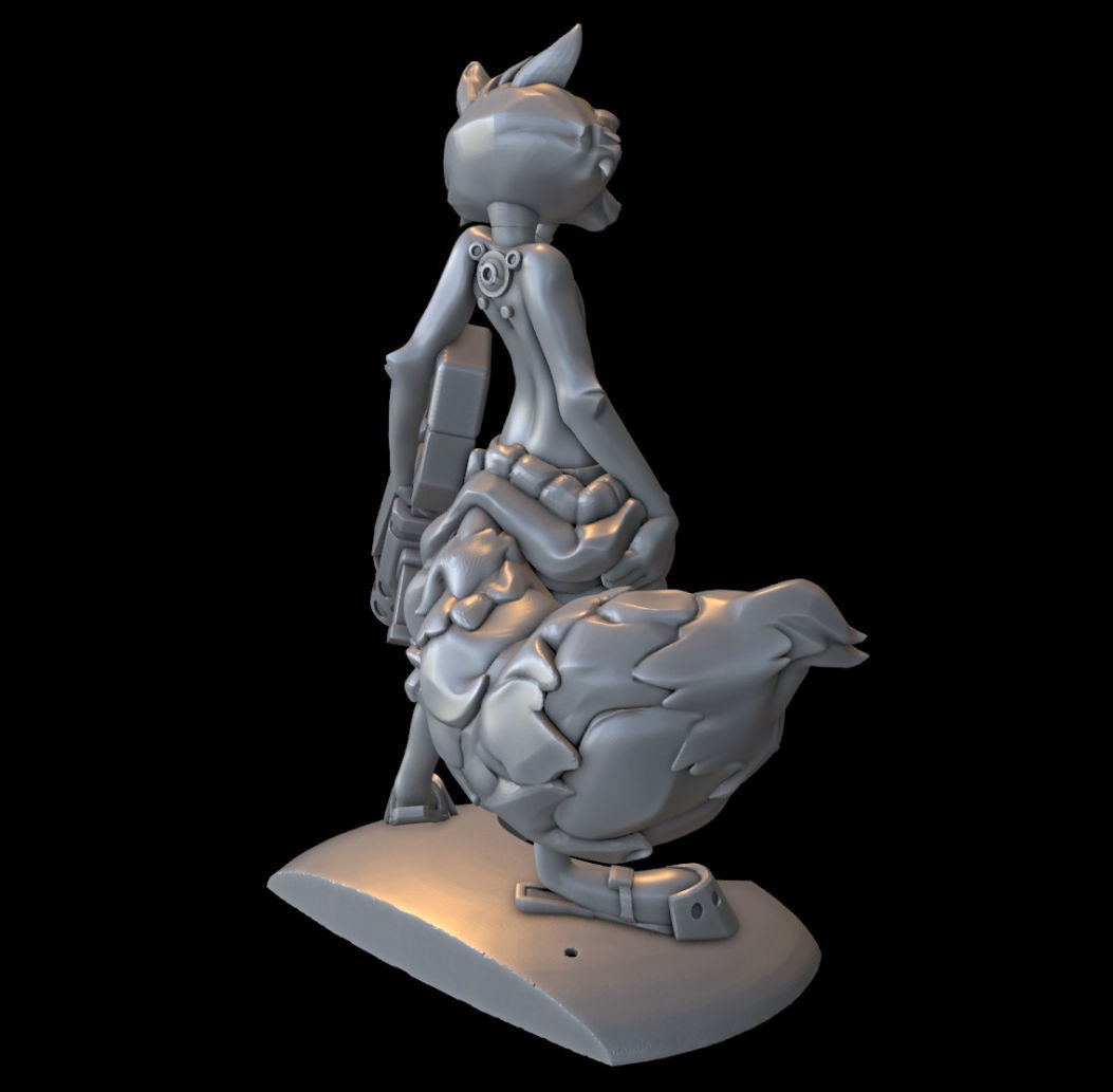 Rocket Raccoon 3D print model custom sculpt 3D print model_5