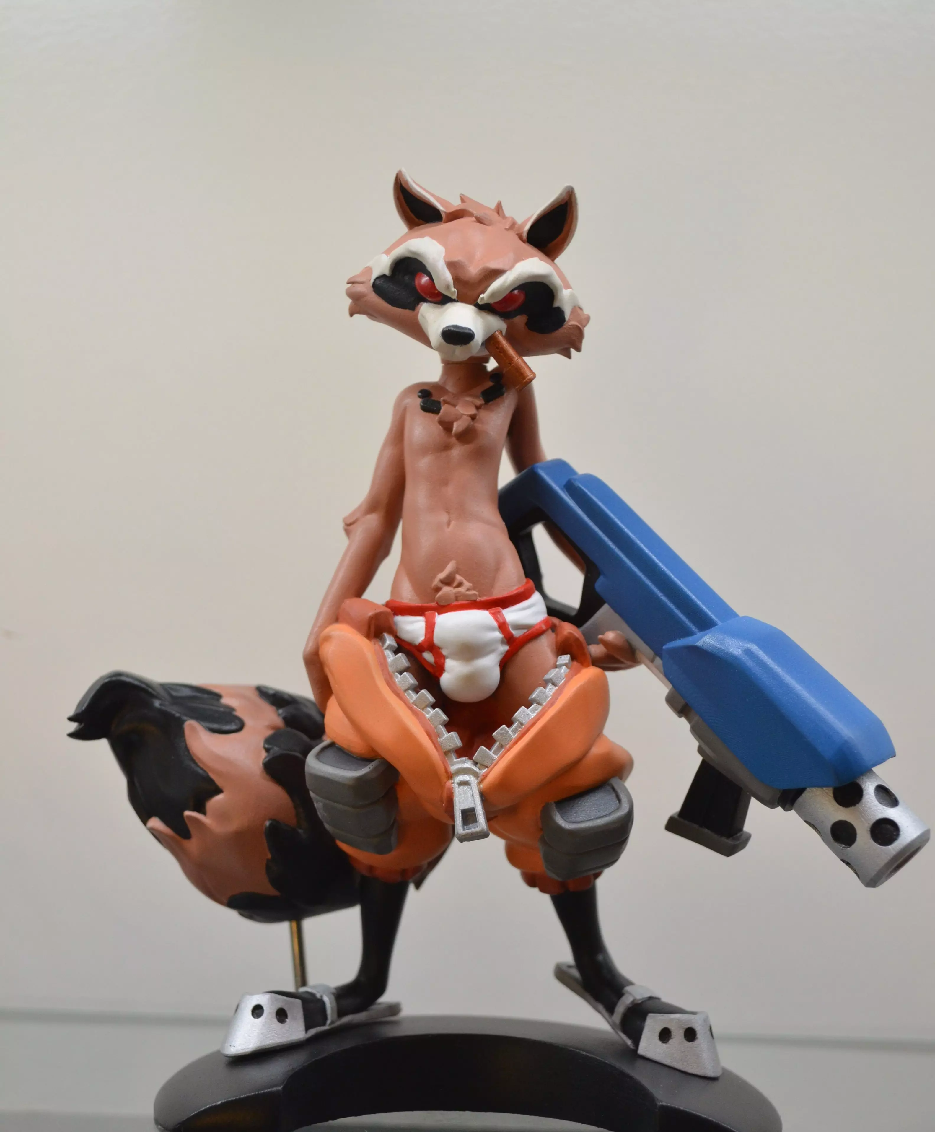 Rocket Raccoon 3D print model custom sculpt 3D print model_0