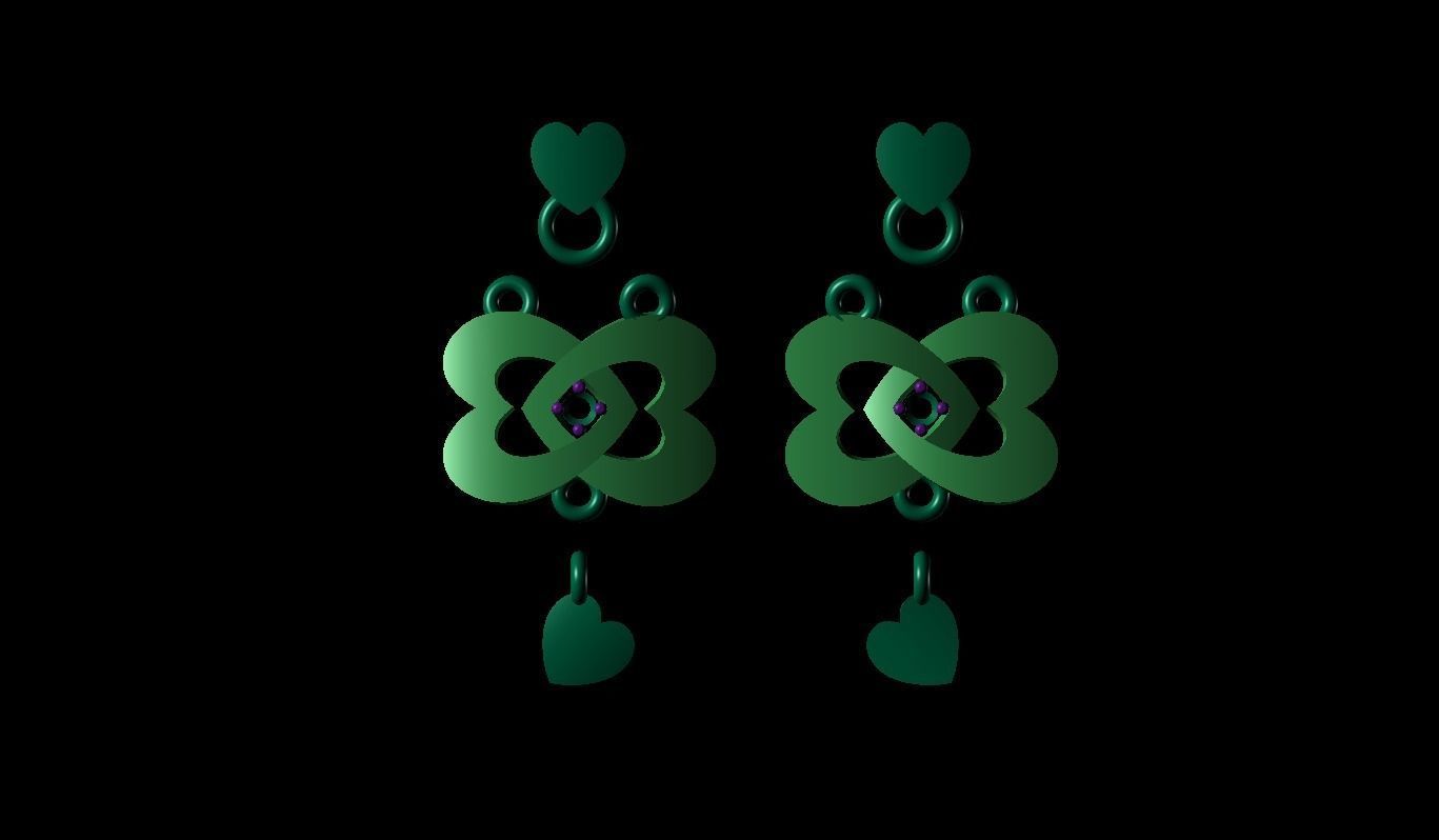 Dangle Earrings Model In The From Of A Spiral 3dm STL Model 3D print model_7
