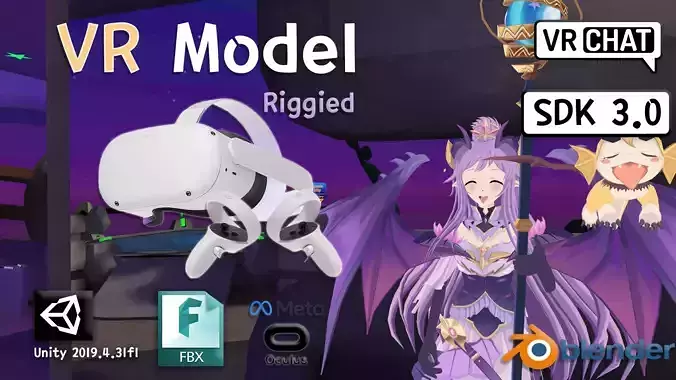 Princess Conect - Homare VRChat Oculus Quest Low-poly 3D model Low-poly 3D model