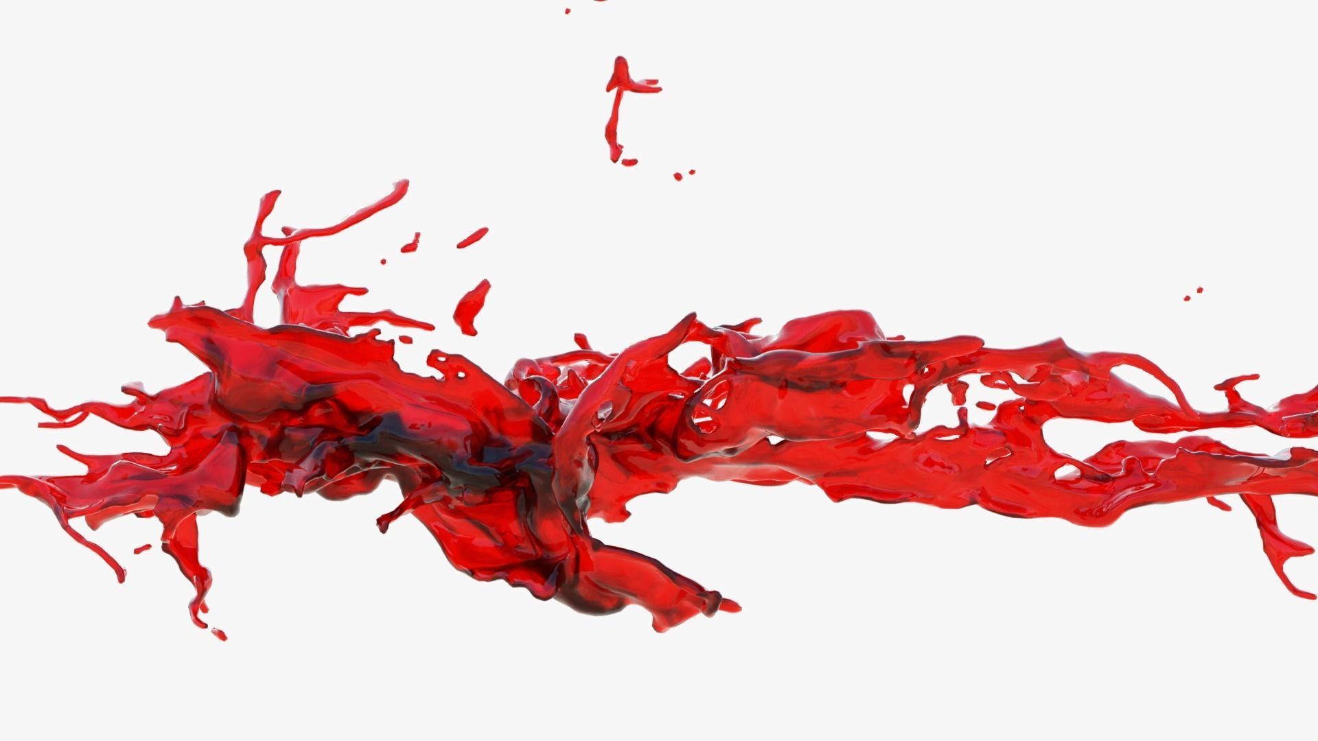 Animated Blood Splash 11 3D model_2