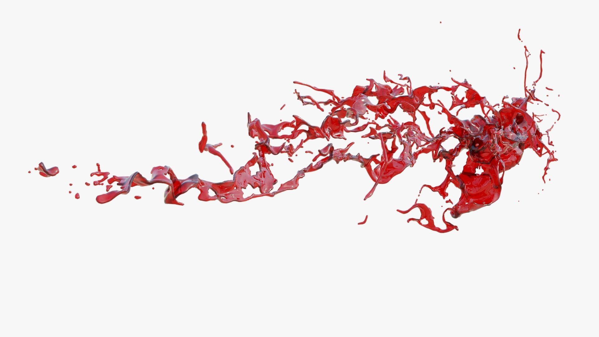 Animated Blood Splash 11 3D model_4