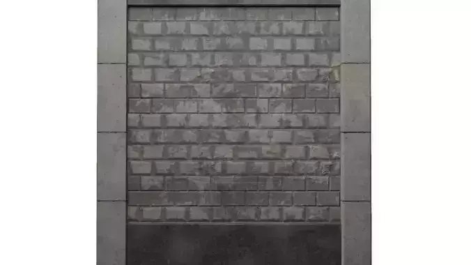 Concrete Wall 3D Model Low-poly 3D model