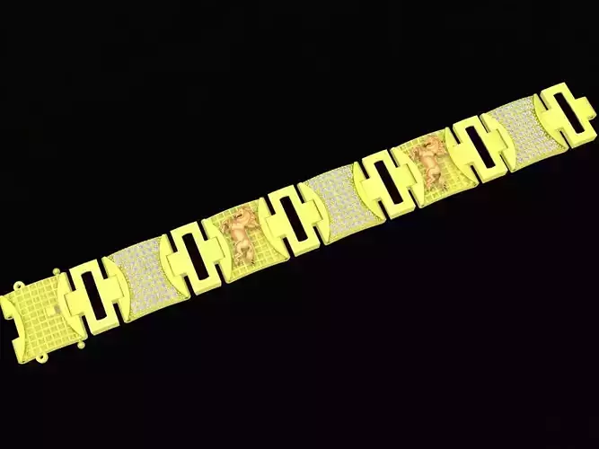 Zodiac diamond horse bracelets for men 4122