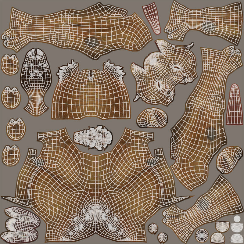 Dromedary Camel Low-poly 3D model_14