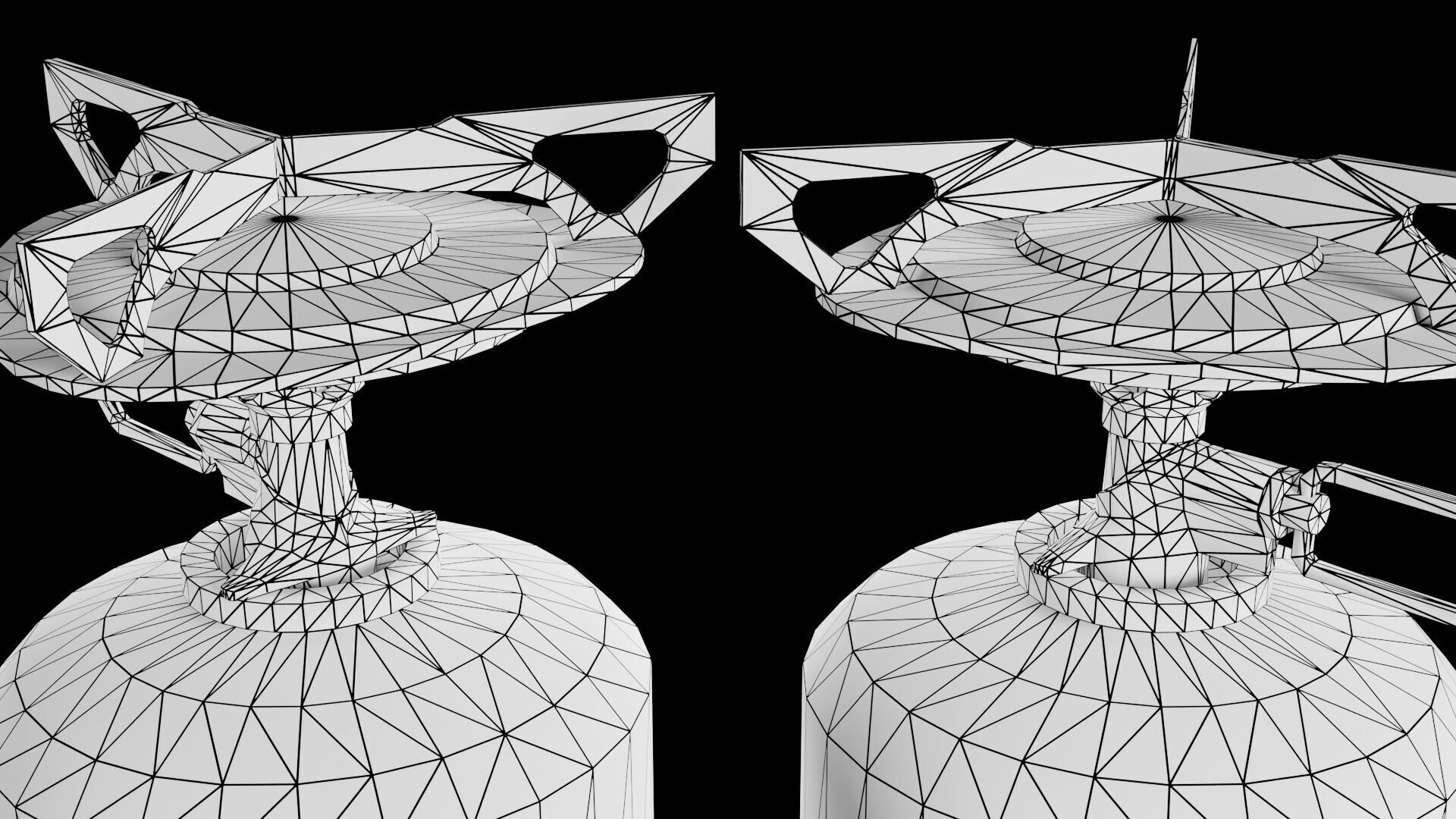 Camping Stove Low-poly 3D model_7