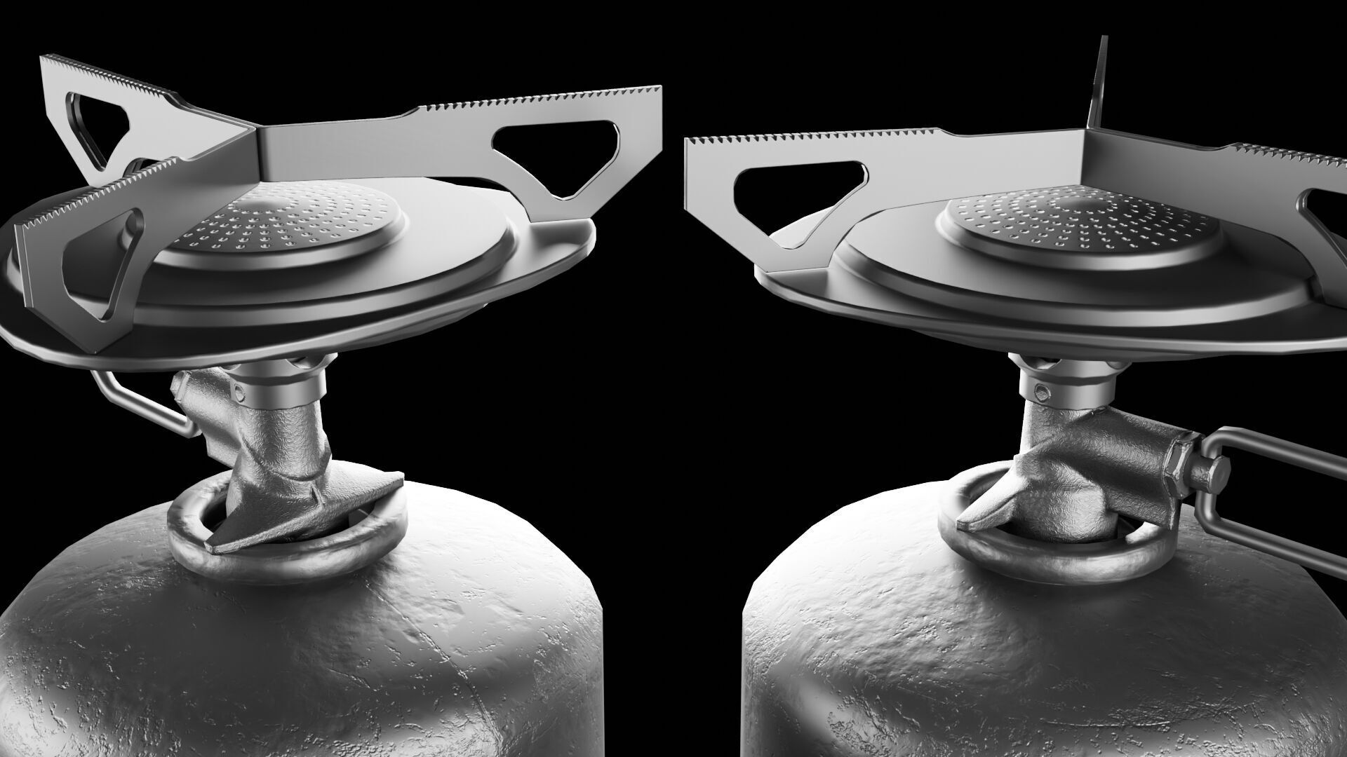 Camping Stove Low-poly 3D model_13