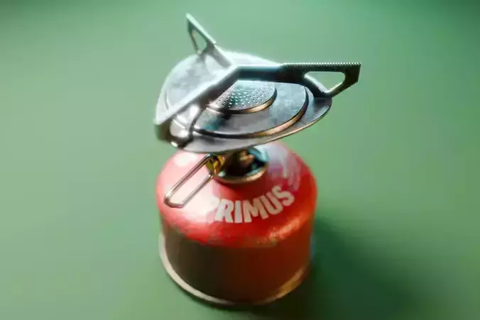 Camping Stove Low-poly 3D model