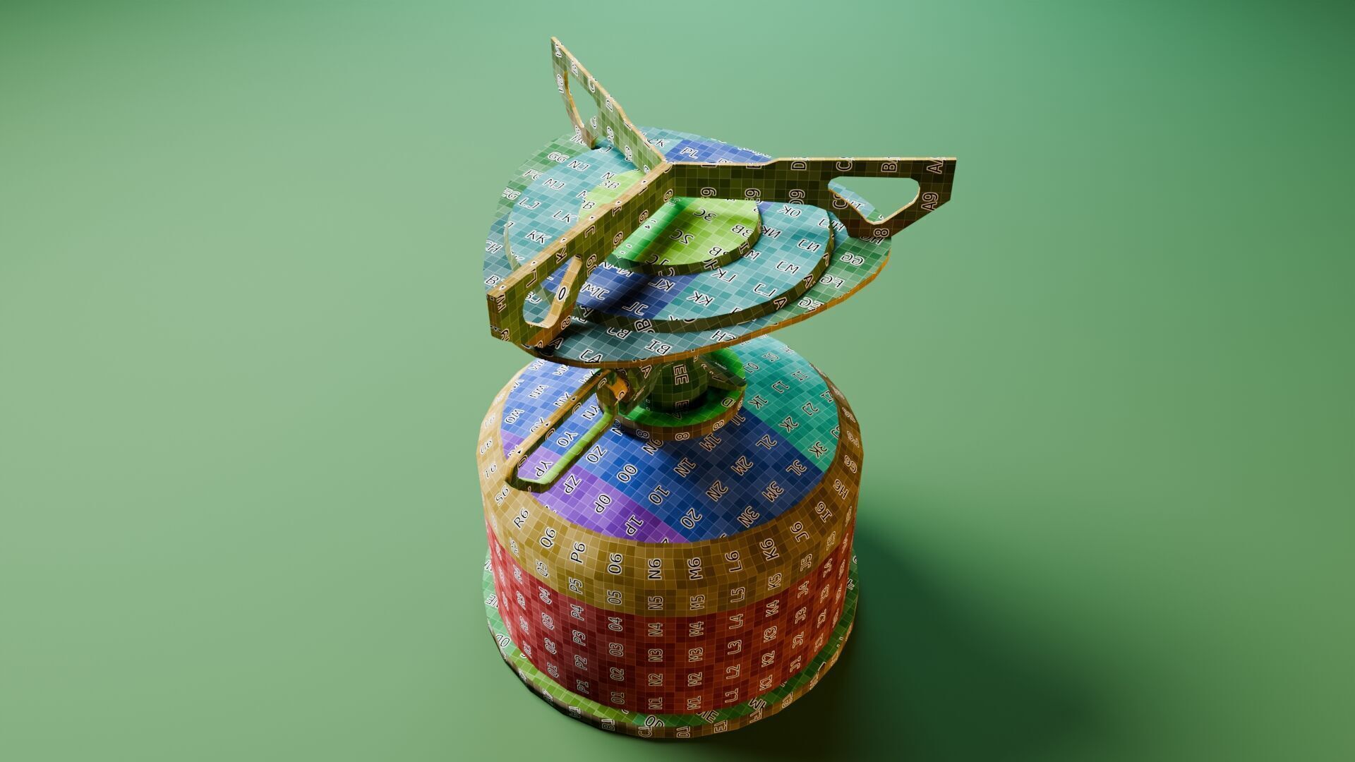 Camping Stove Low-poly 3D model_14