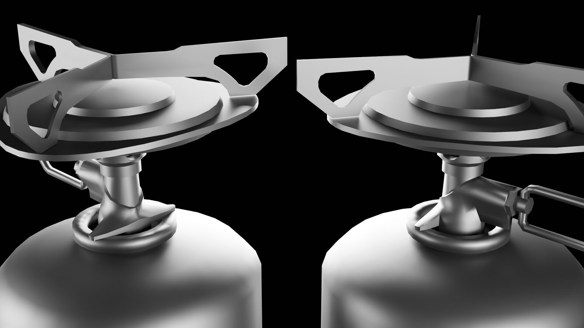 Camping Stove Low-poly 3D model_10