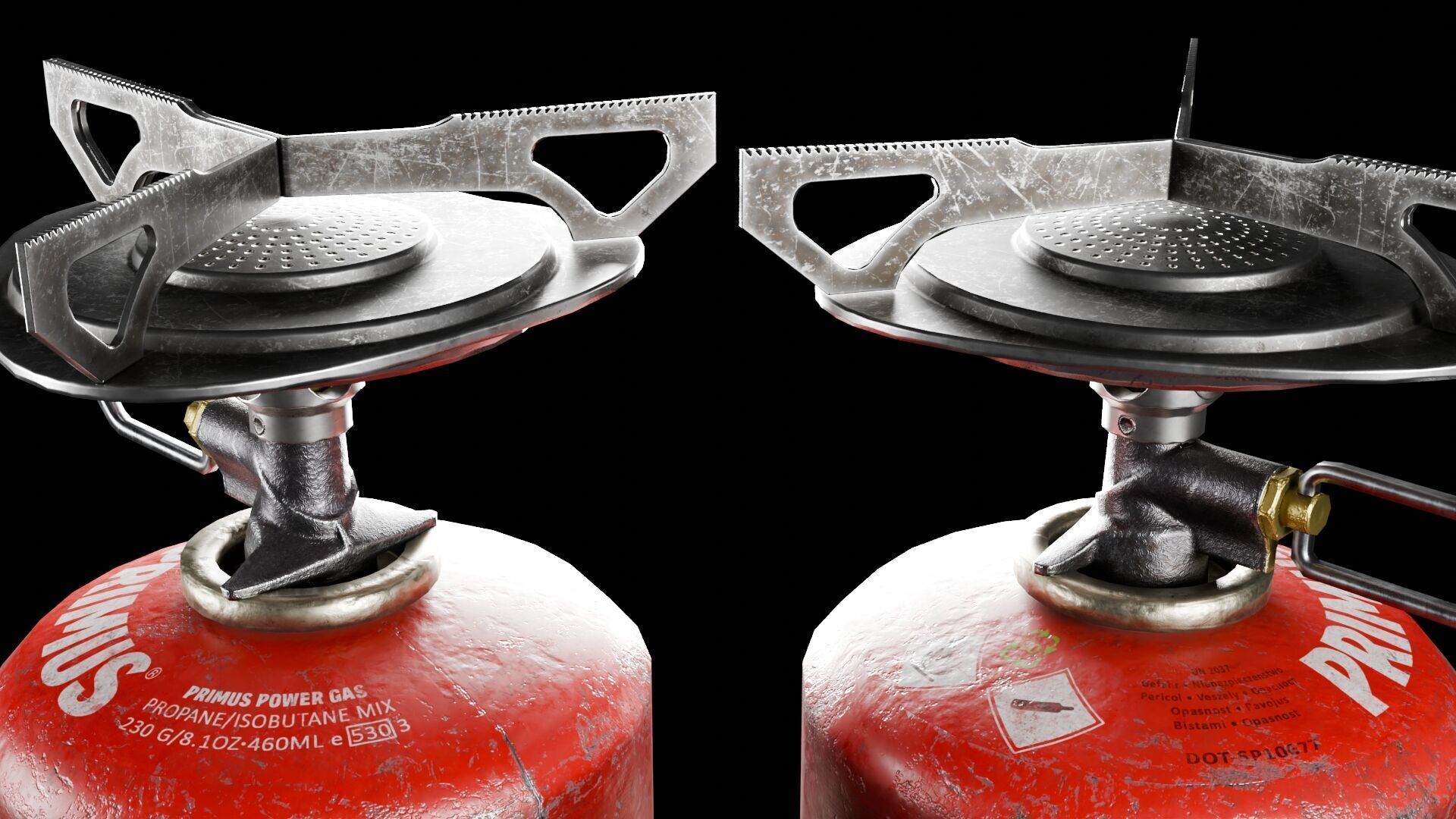 Camping Stove Low-poly 3D model_4
