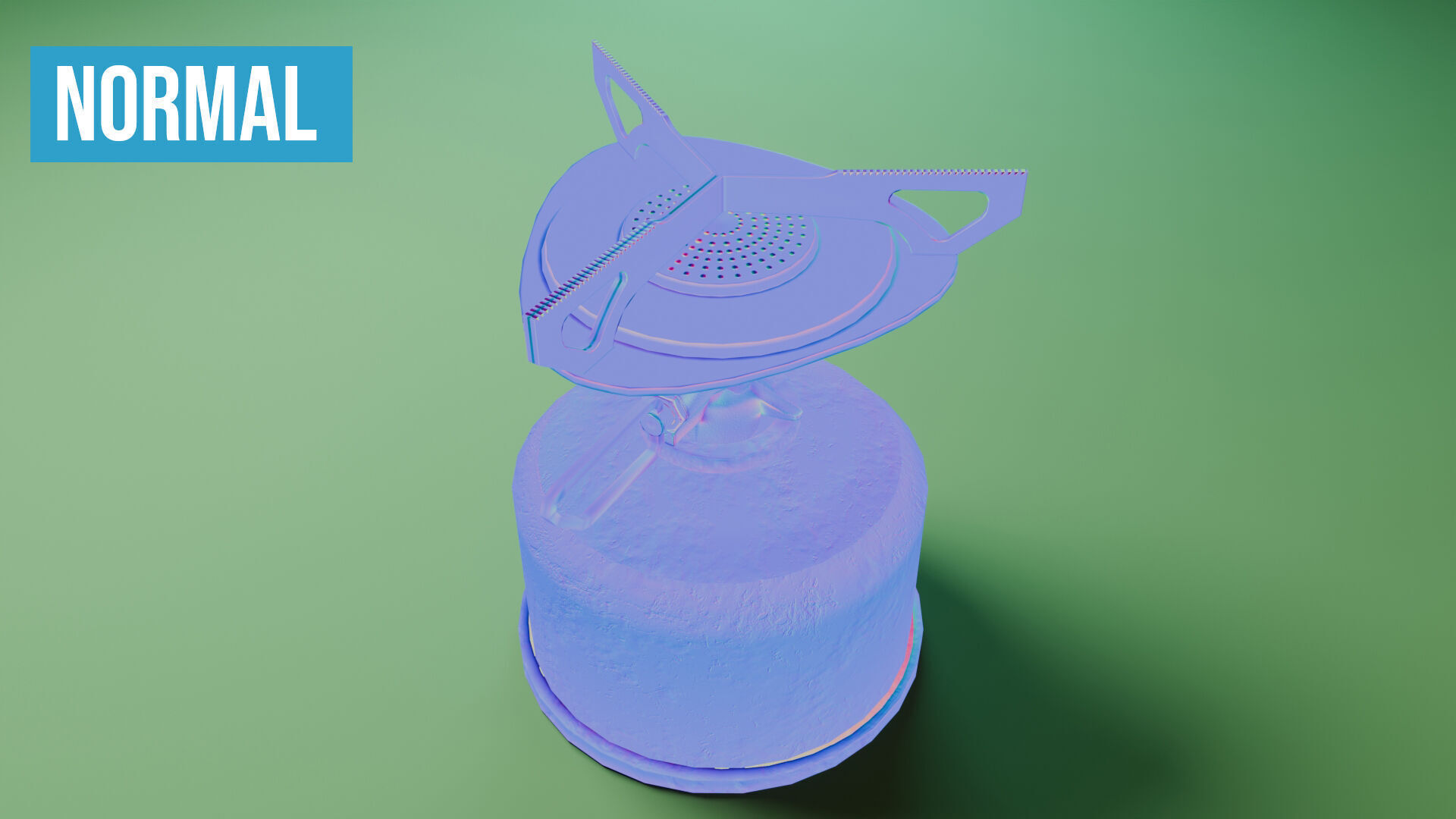 Camping Stove Low-poly 3D model_21