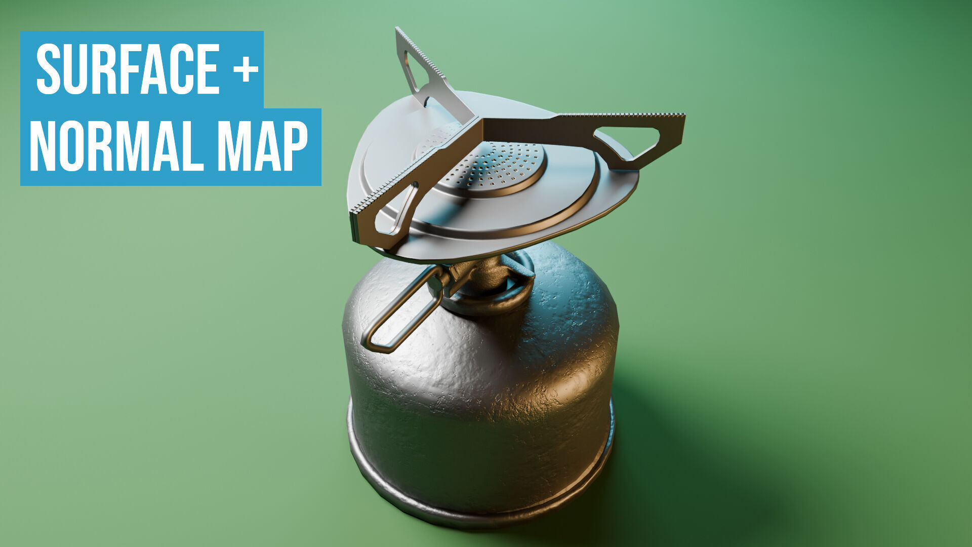 Camping Stove Low-poly 3D model_11