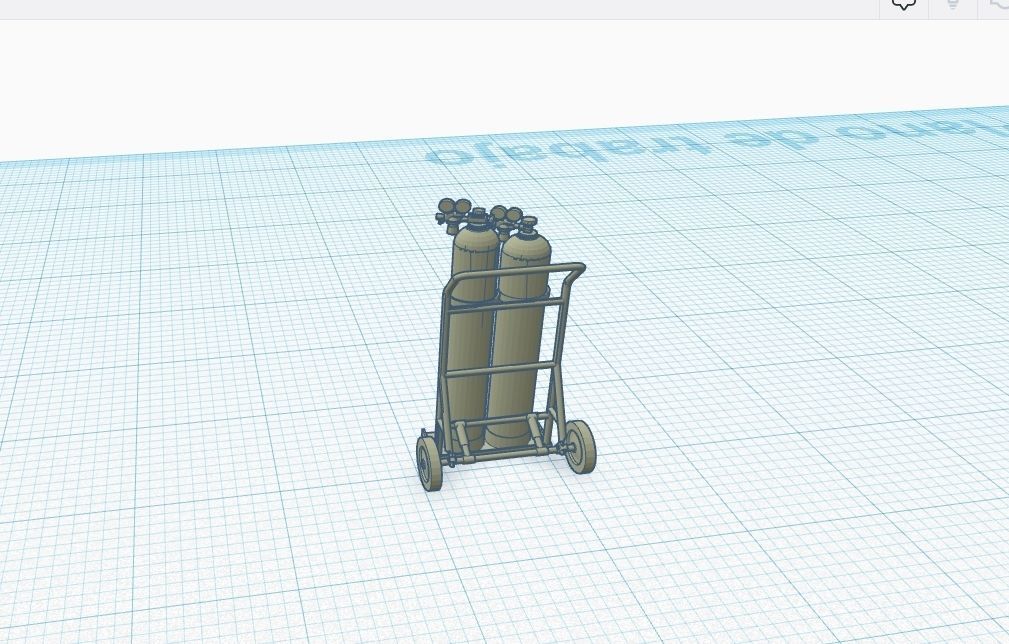 soldier car with oxygen and acetylene tank  1-87 scale H0 3D print model_2