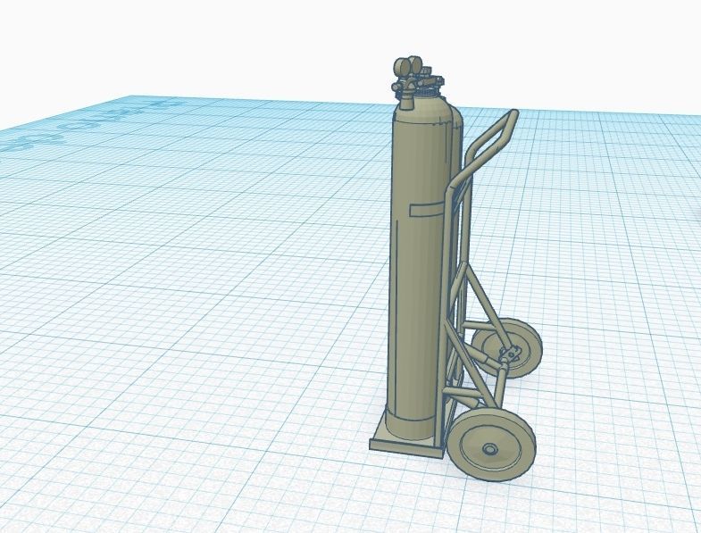 soldier car with oxygen and acetylene tank  1-87 scale H0 3D print model_4