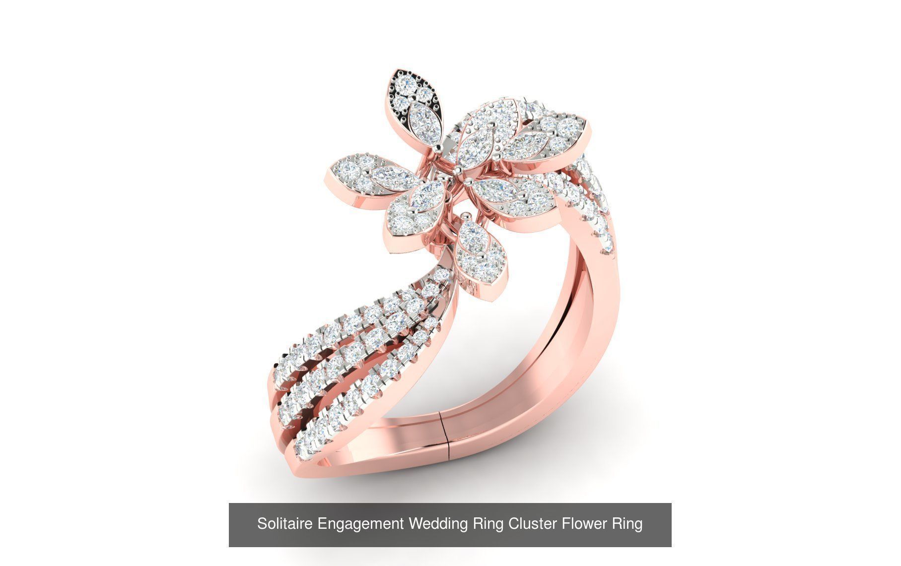 72 Solitaire Engagement Wedding Women Flower Rings Collection _51