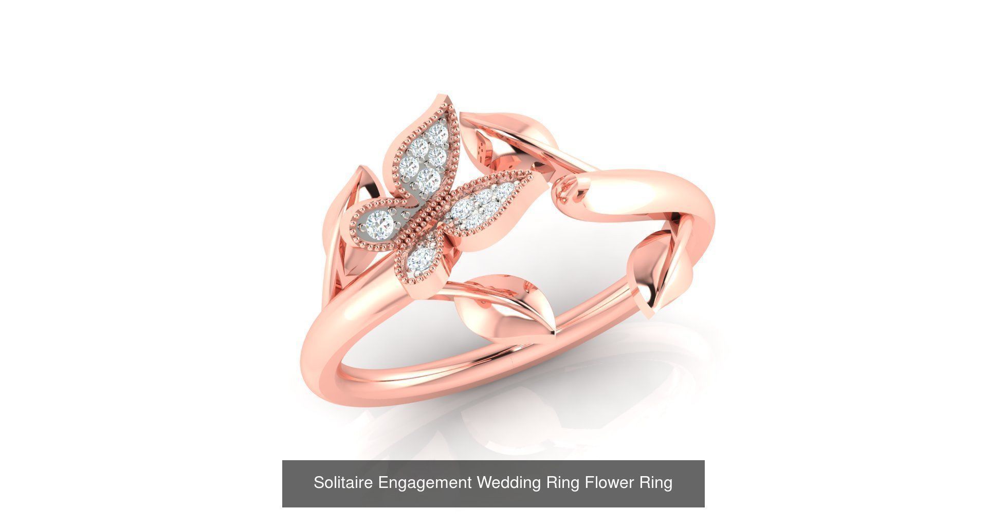 72 Solitaire Engagement Wedding Women Flower Rings Collection _73