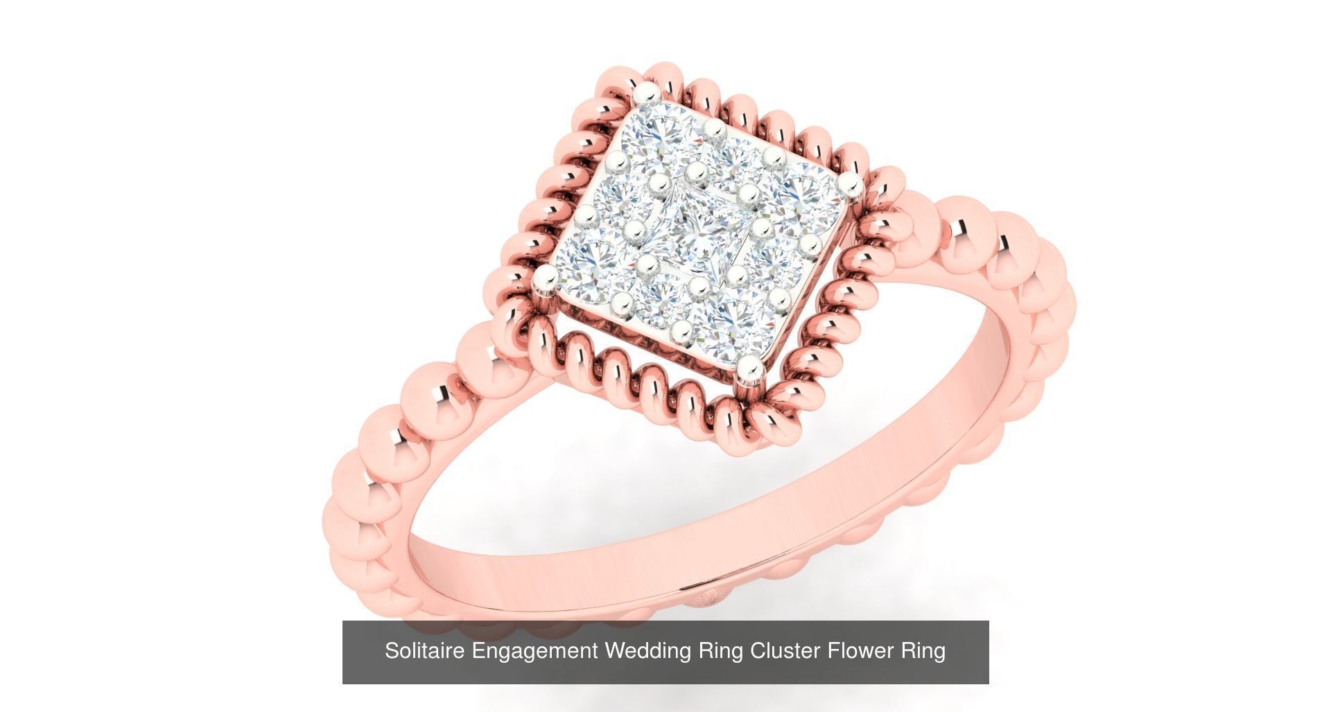 72 Solitaire Engagement Wedding Women Flower Rings Collection _32