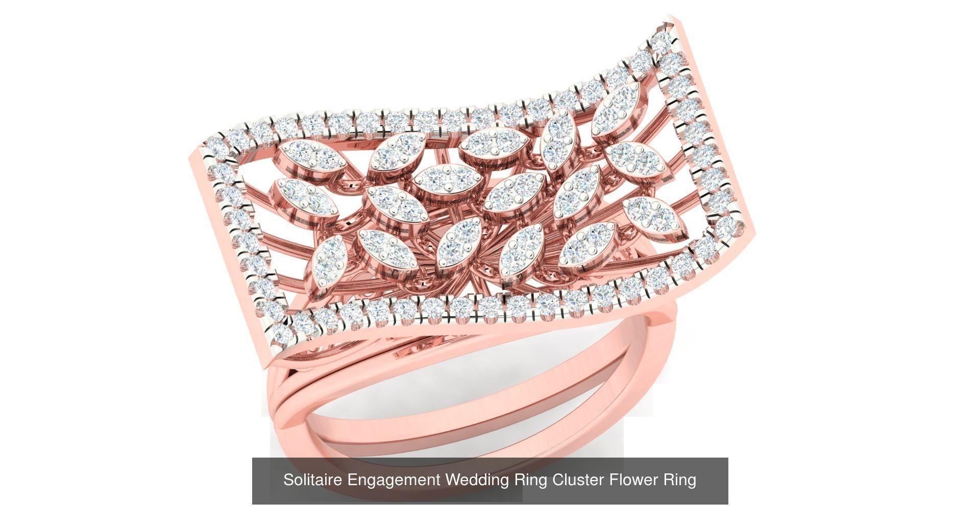 72 Solitaire Engagement Wedding Women Flower Rings Collection _37
