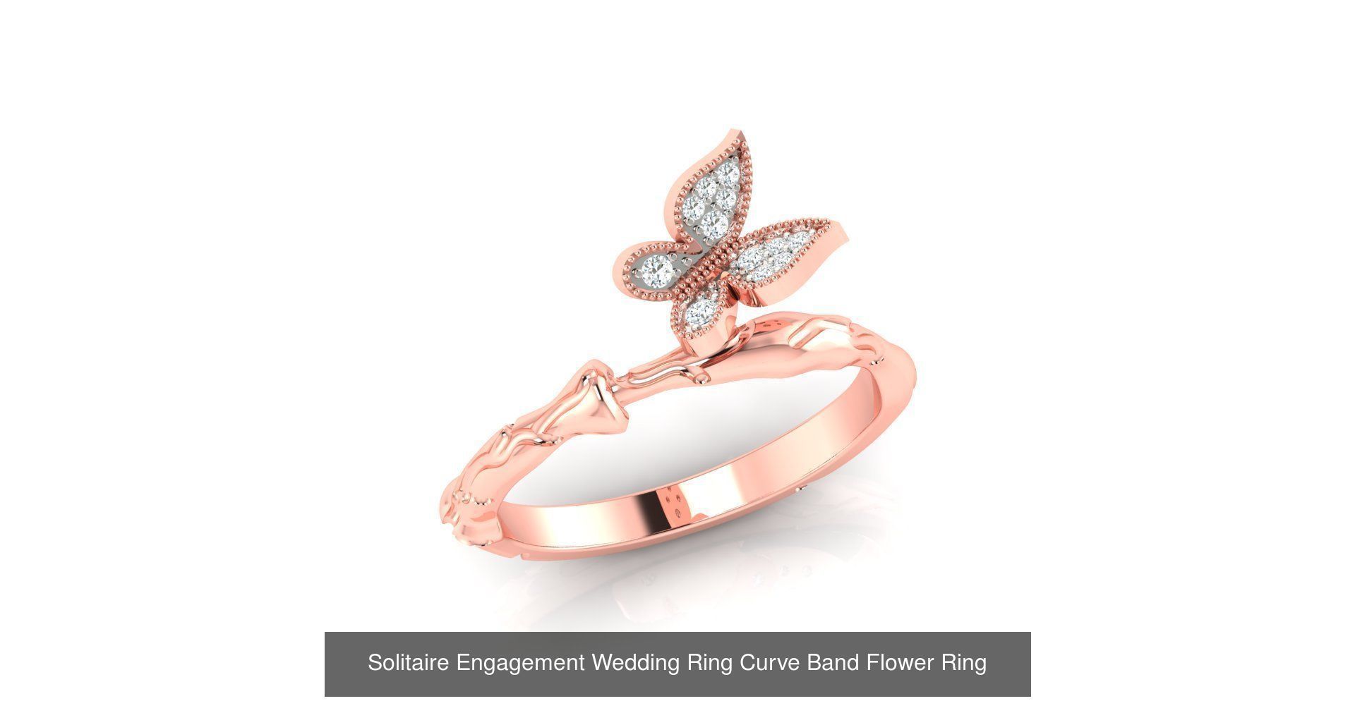 72 Solitaire Engagement Wedding Women Flower Rings Collection _77