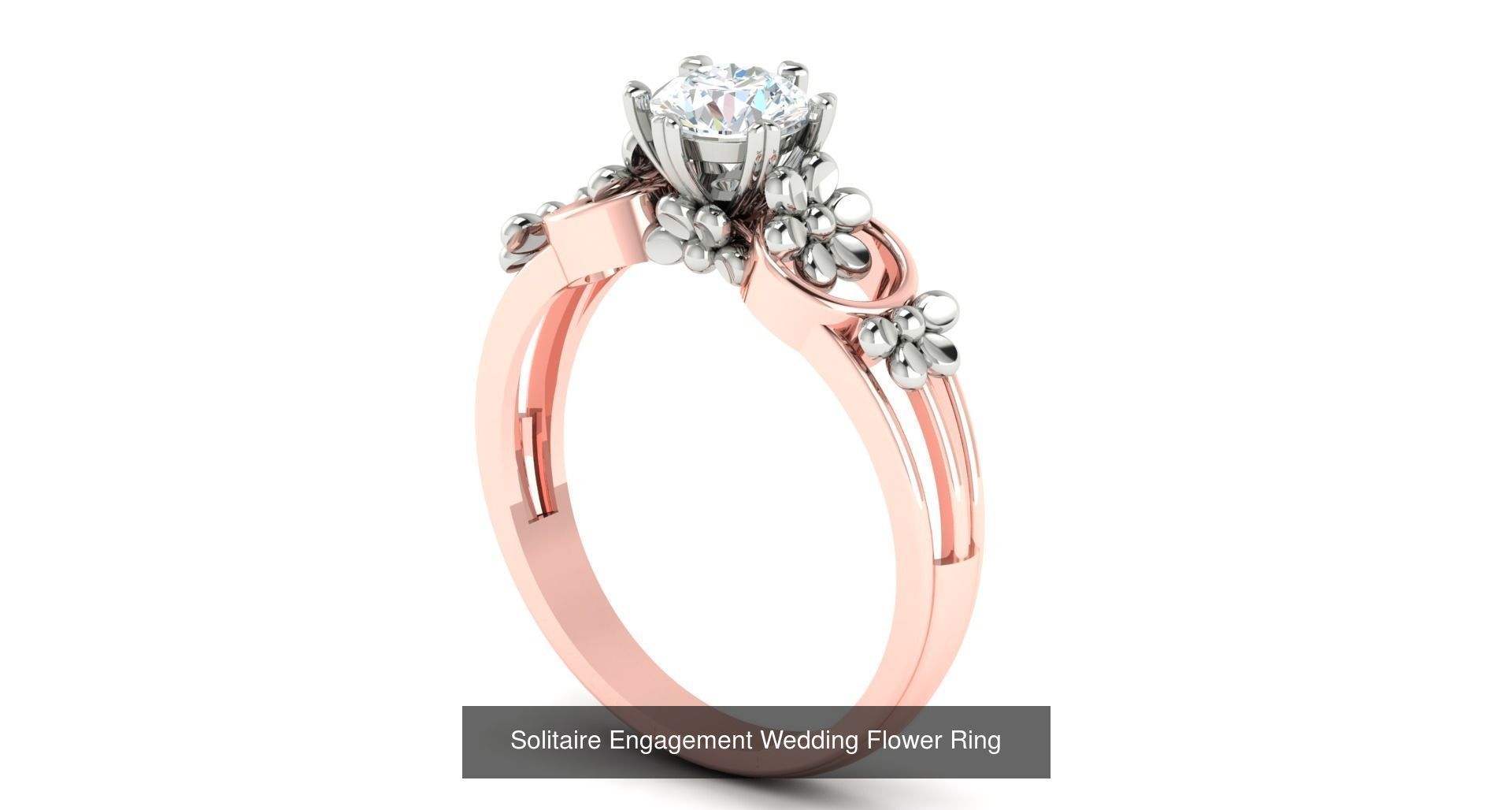 72 Solitaire Engagement Wedding Women Flower Rings Collection _16