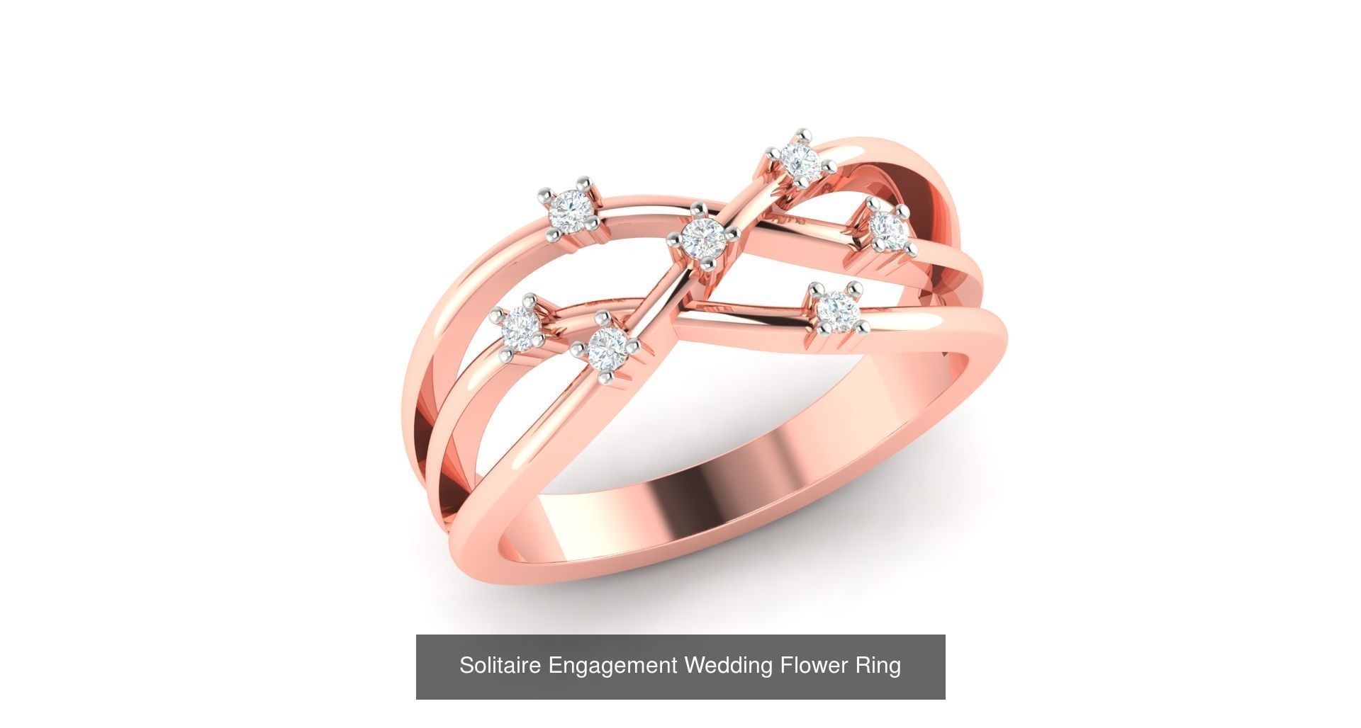 72 Solitaire Engagement Wedding Women Flower Rings Collection _13