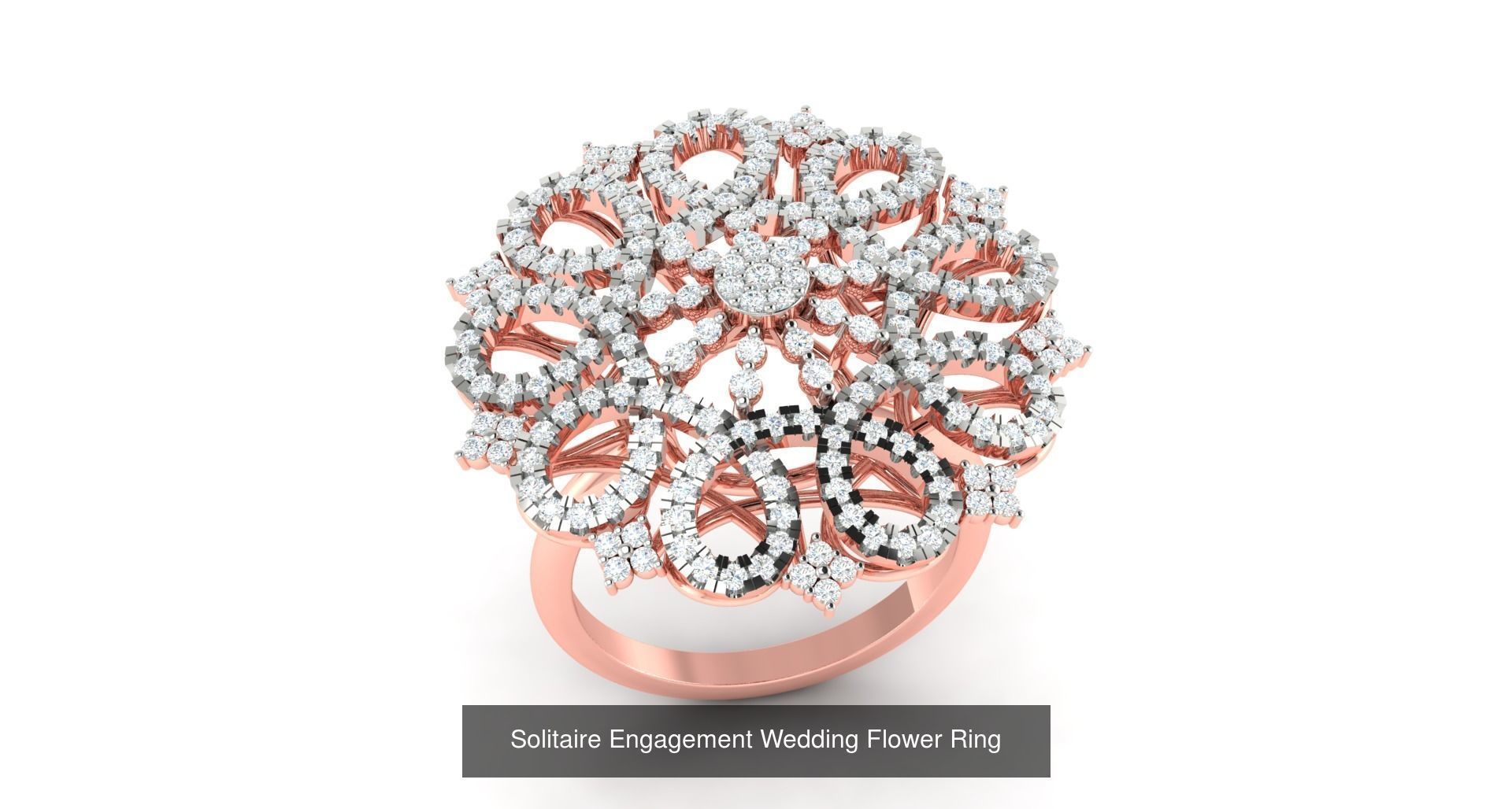 72 Solitaire Engagement Wedding Women Flower Rings Collection _15