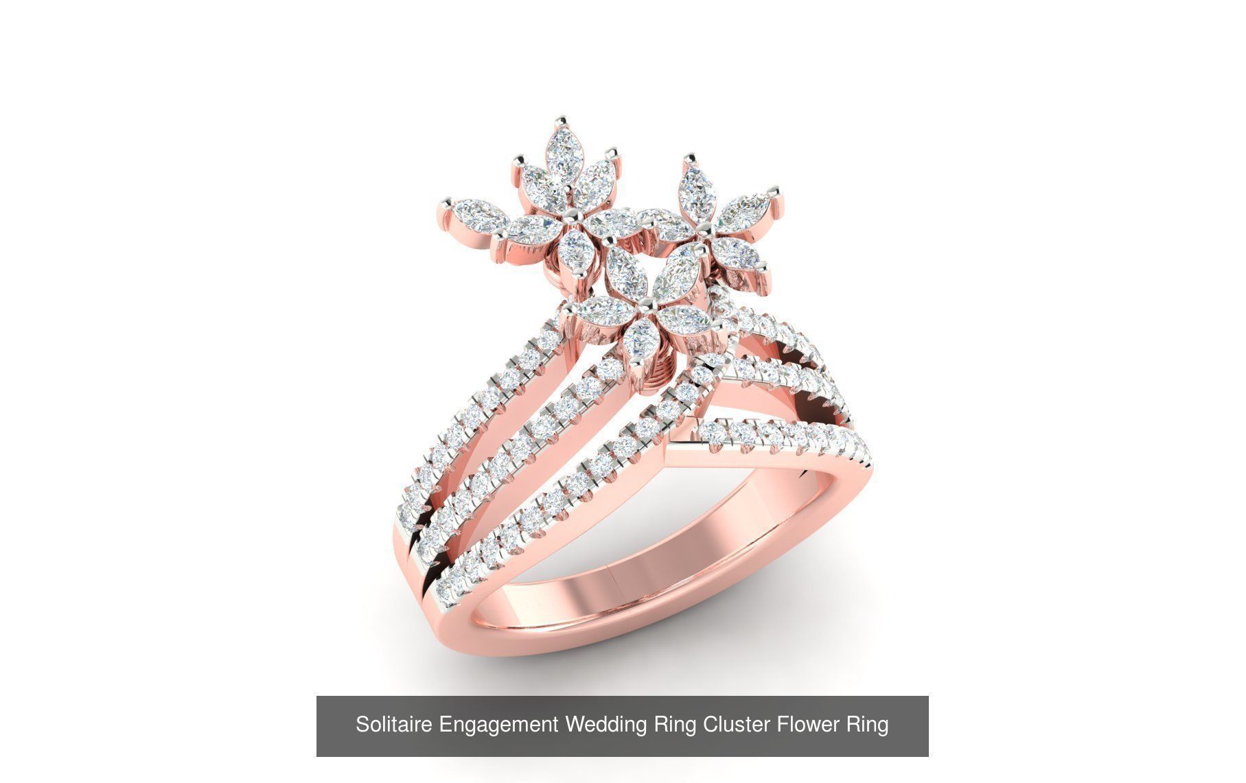 72 Solitaire Engagement Wedding Women Flower Rings Collection _44
