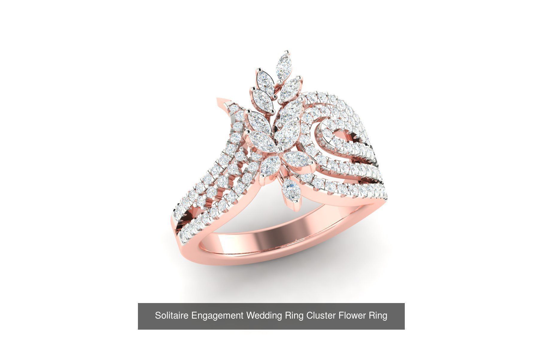 72 Solitaire Engagement Wedding Women Flower Rings Collection _45