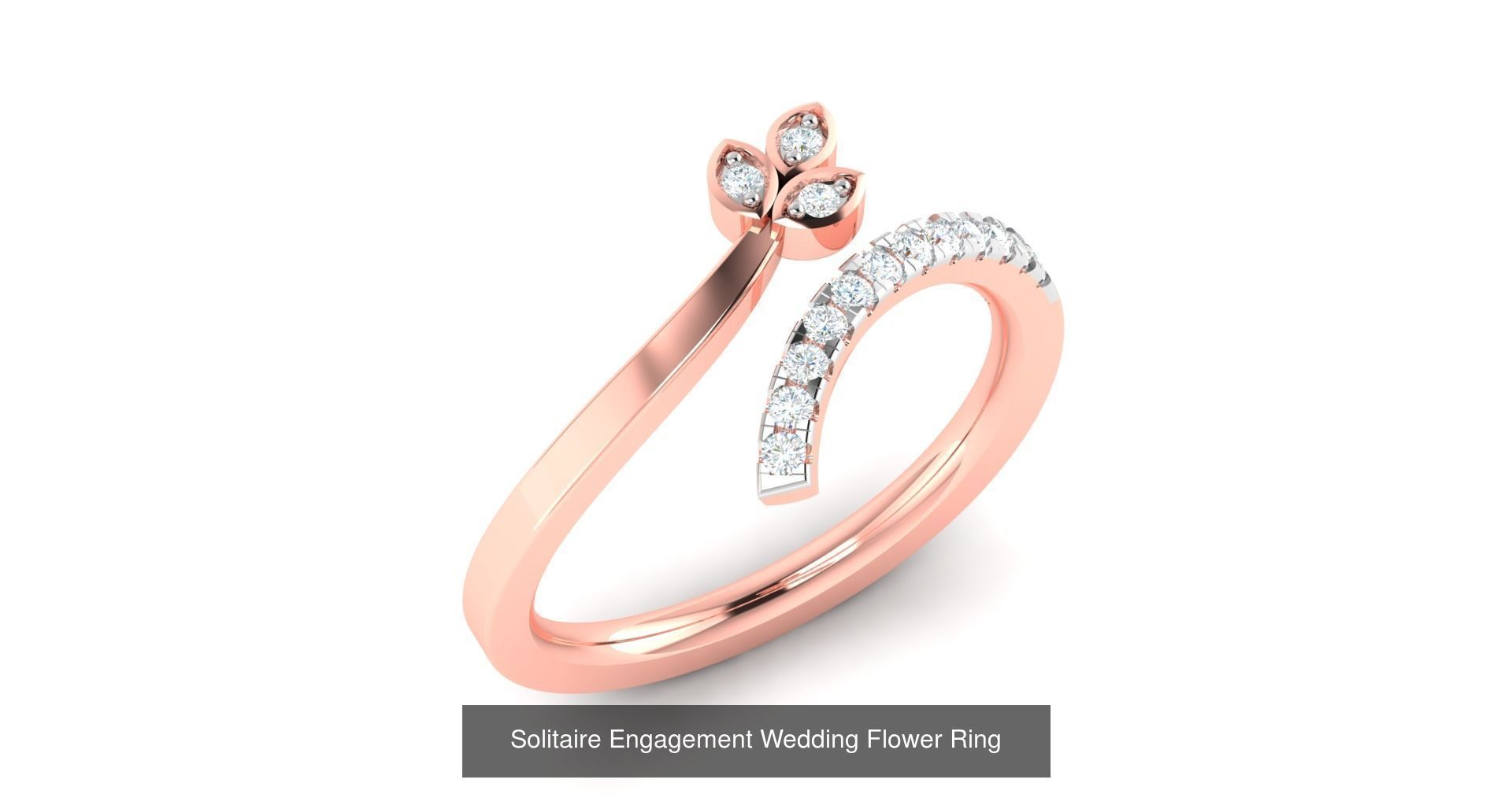 72 Solitaire Engagement Wedding Women Flower Rings Collection _14