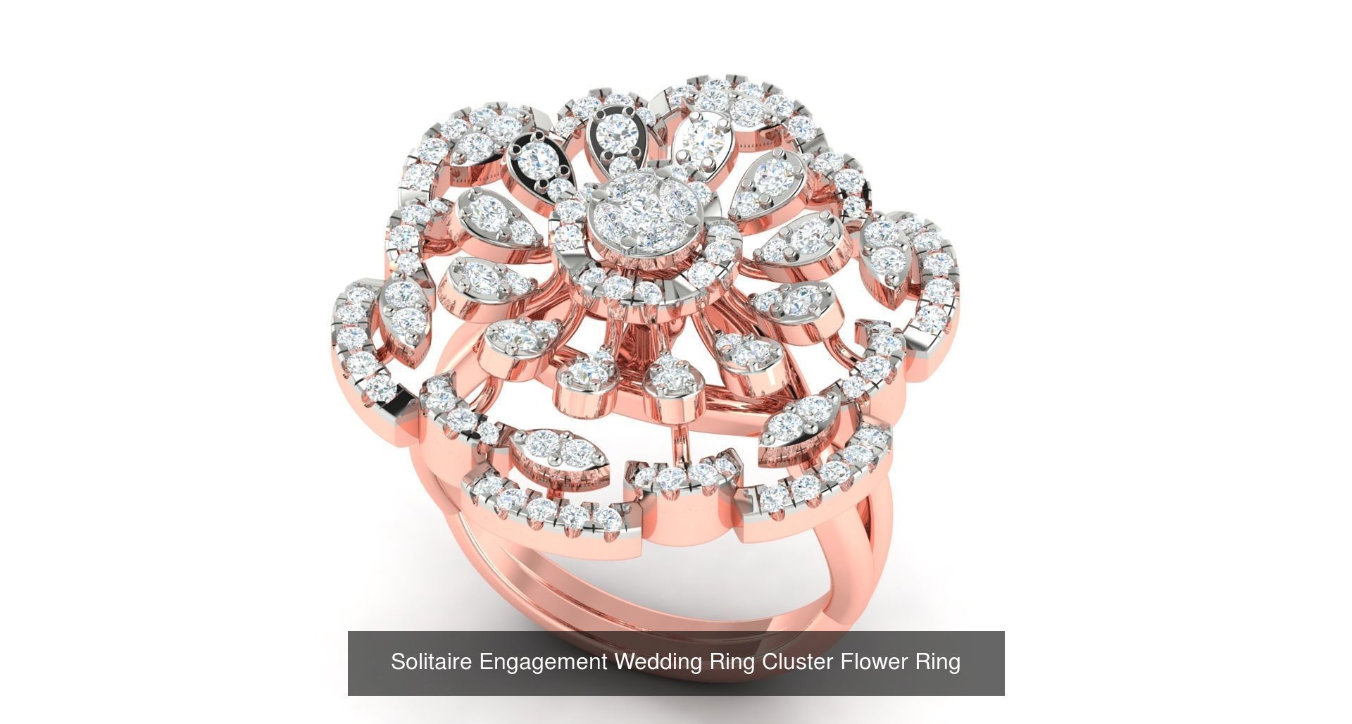 72 Solitaire Engagement Wedding Women Flower Rings Collection _50