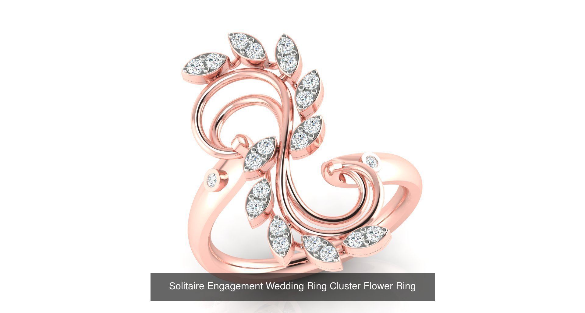 72 Solitaire Engagement Wedding Women Flower Rings Collection _72