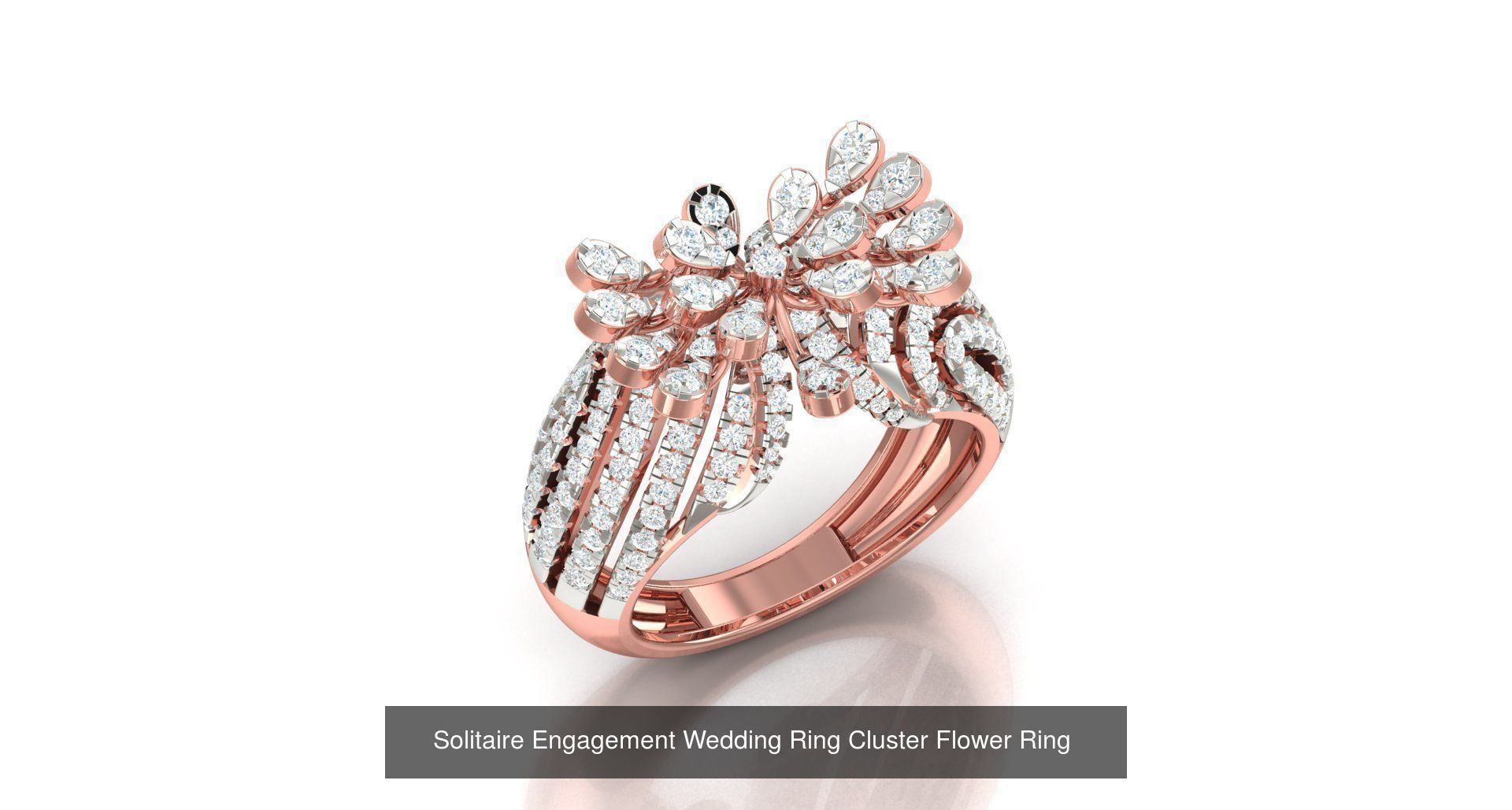 72 Solitaire Engagement Wedding Women Flower Rings Collection _70