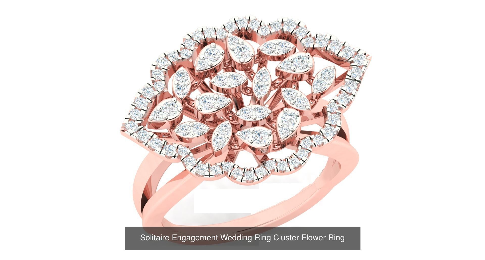 72 Solitaire Engagement Wedding Women Flower Rings Collection _36