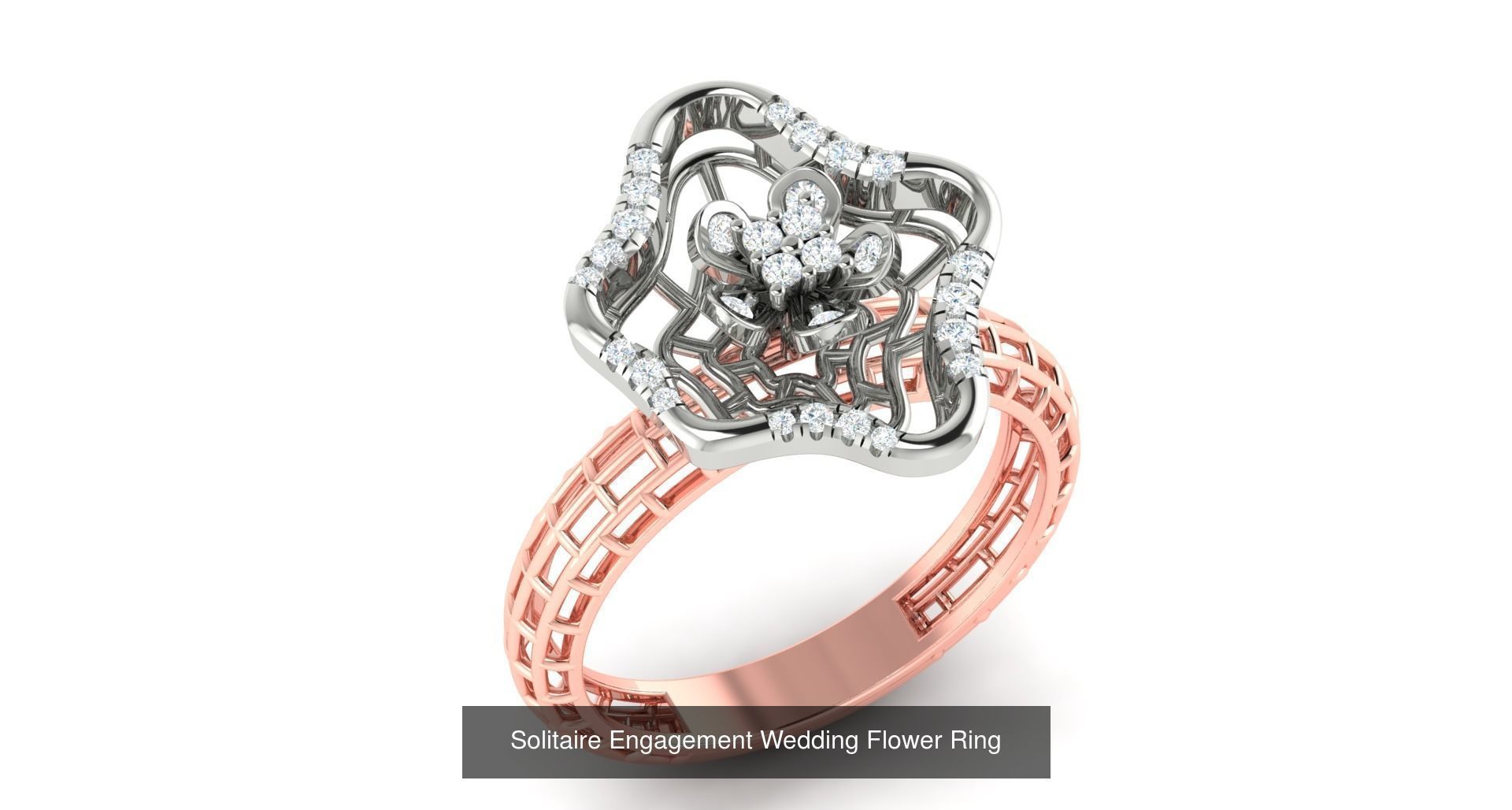 72 Solitaire Engagement Wedding Women Flower Rings Collection _20