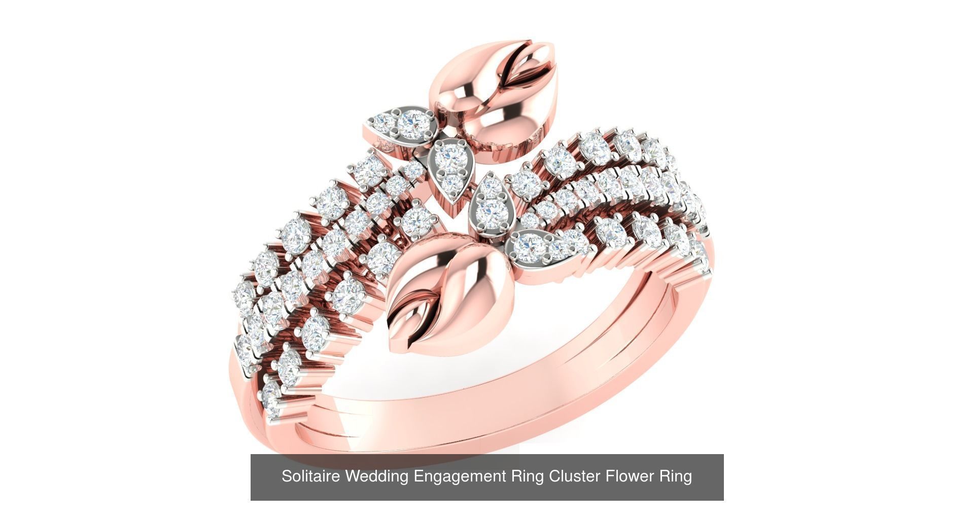72 Solitaire Engagement Wedding Women Flower Rings Collection _25
