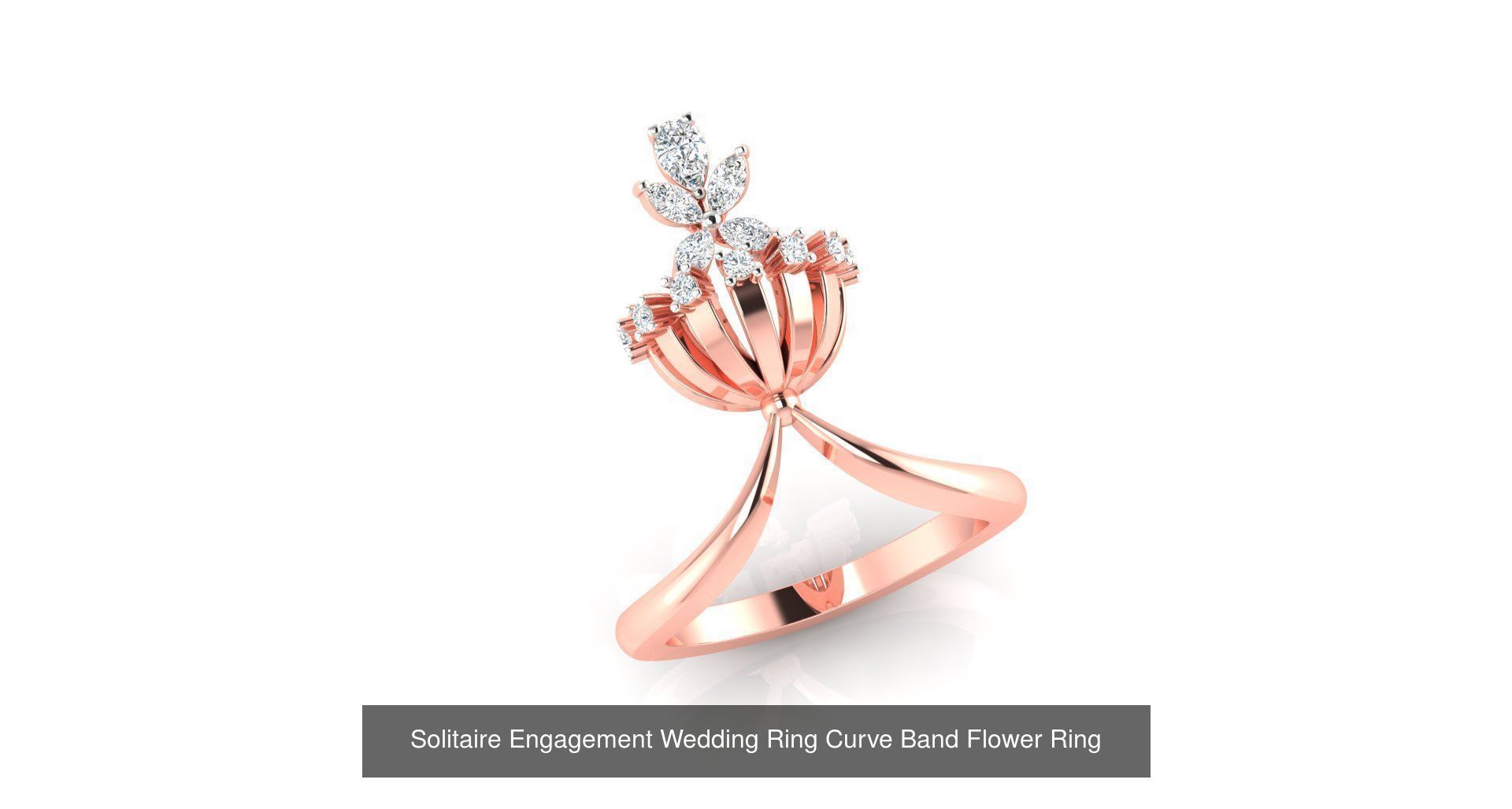 72 Solitaire Engagement Wedding Women Flower Rings Collection _80