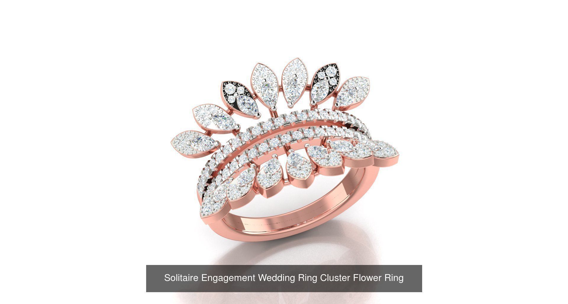 72 Solitaire Engagement Wedding Women Flower Rings Collection _56