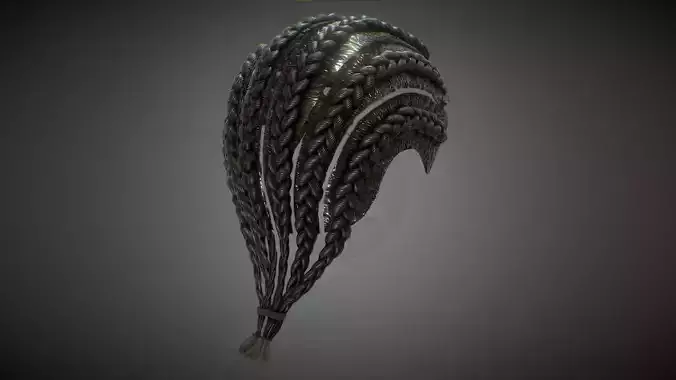 Braids Hairstyle Low-poly 3D model