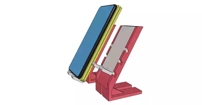 Phone stand for phones with cover adjustable easy print