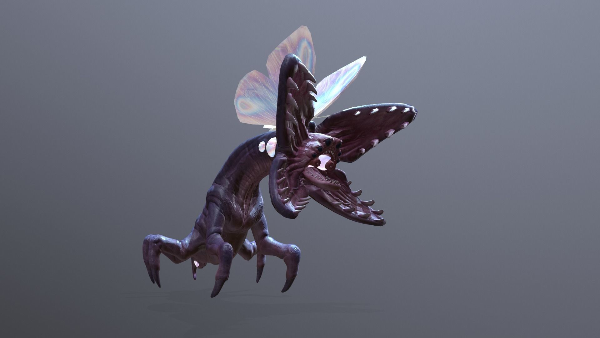 Butterfly parasitic dragon 3D model_4
