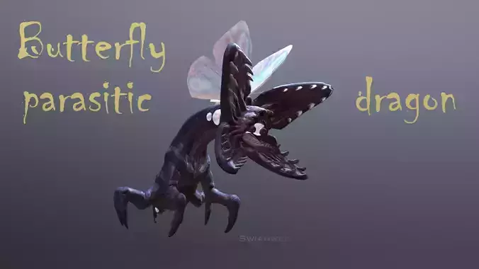 Butterfly parasitic dragon 3D model