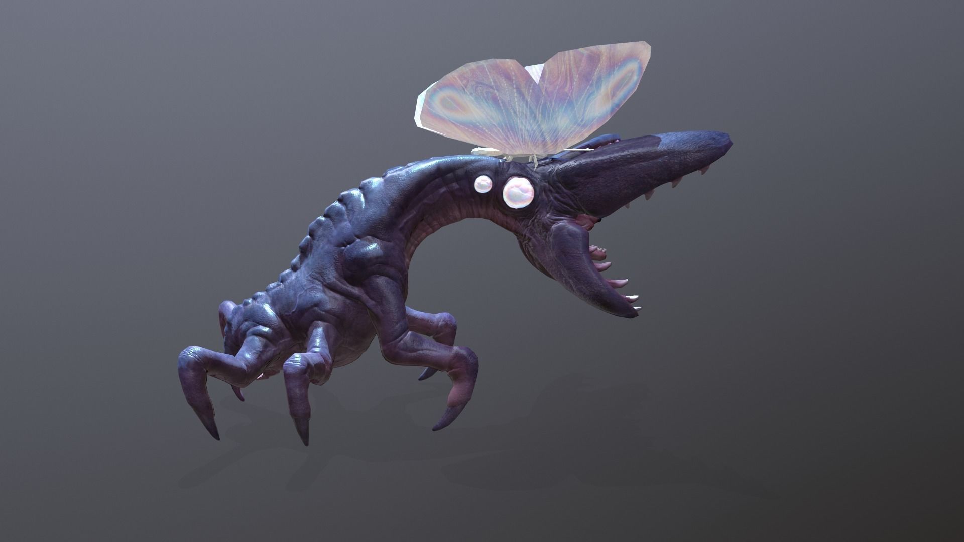 Butterfly parasitic dragon 3D model_3