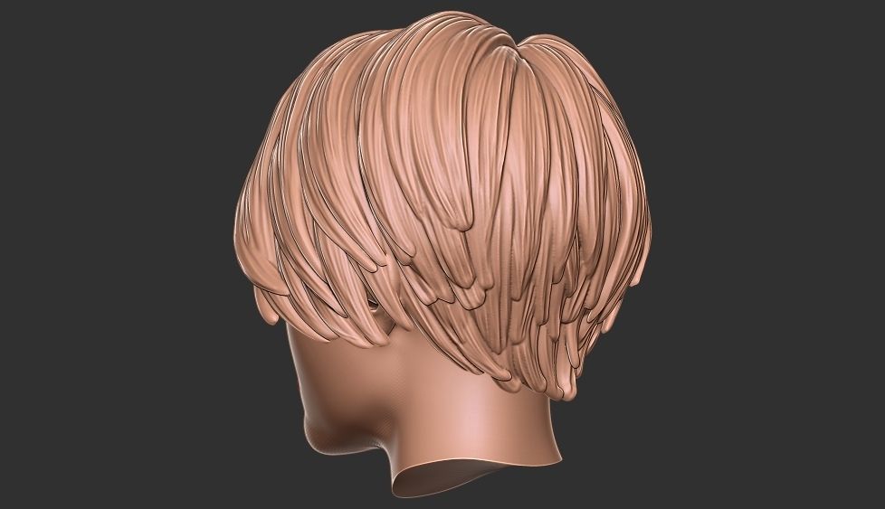 hair 37 3D print model_5