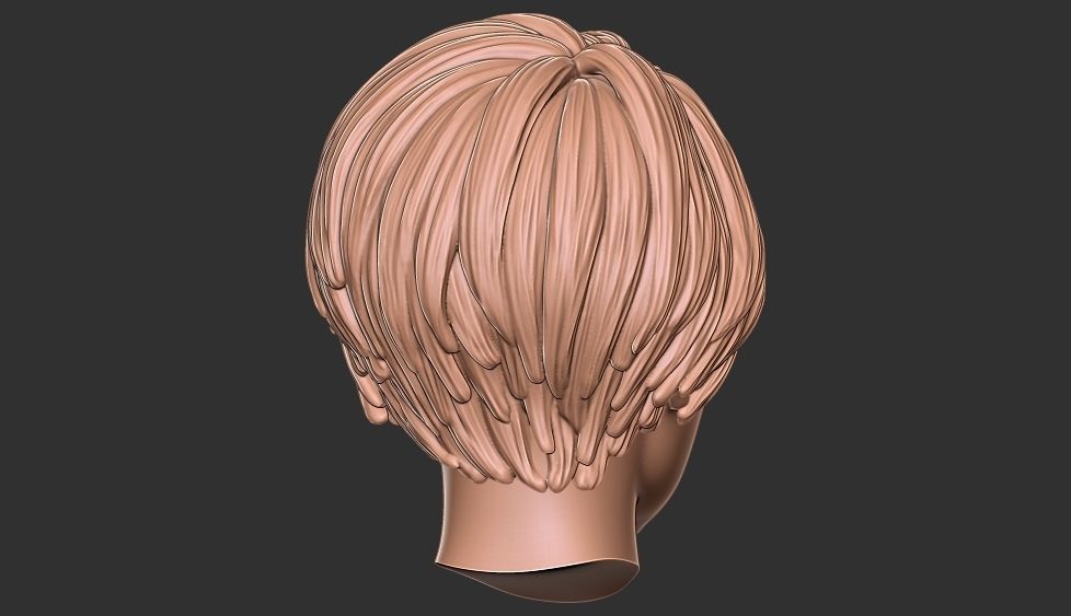 hair 37 3D print model_7