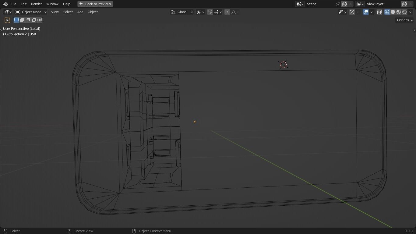 charger usb Low-poly 3D model_7