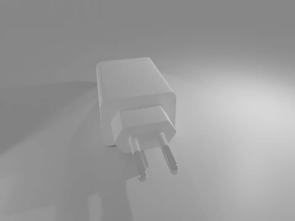 charger usb Low-poly 3D model_0