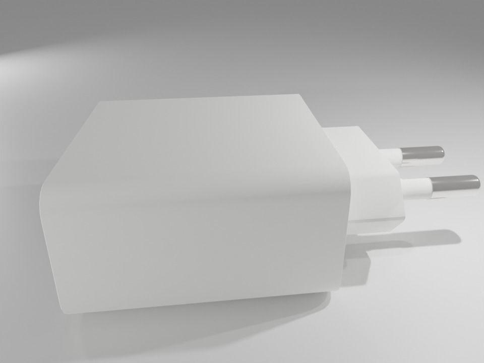charger usb Low-poly 3D model_2